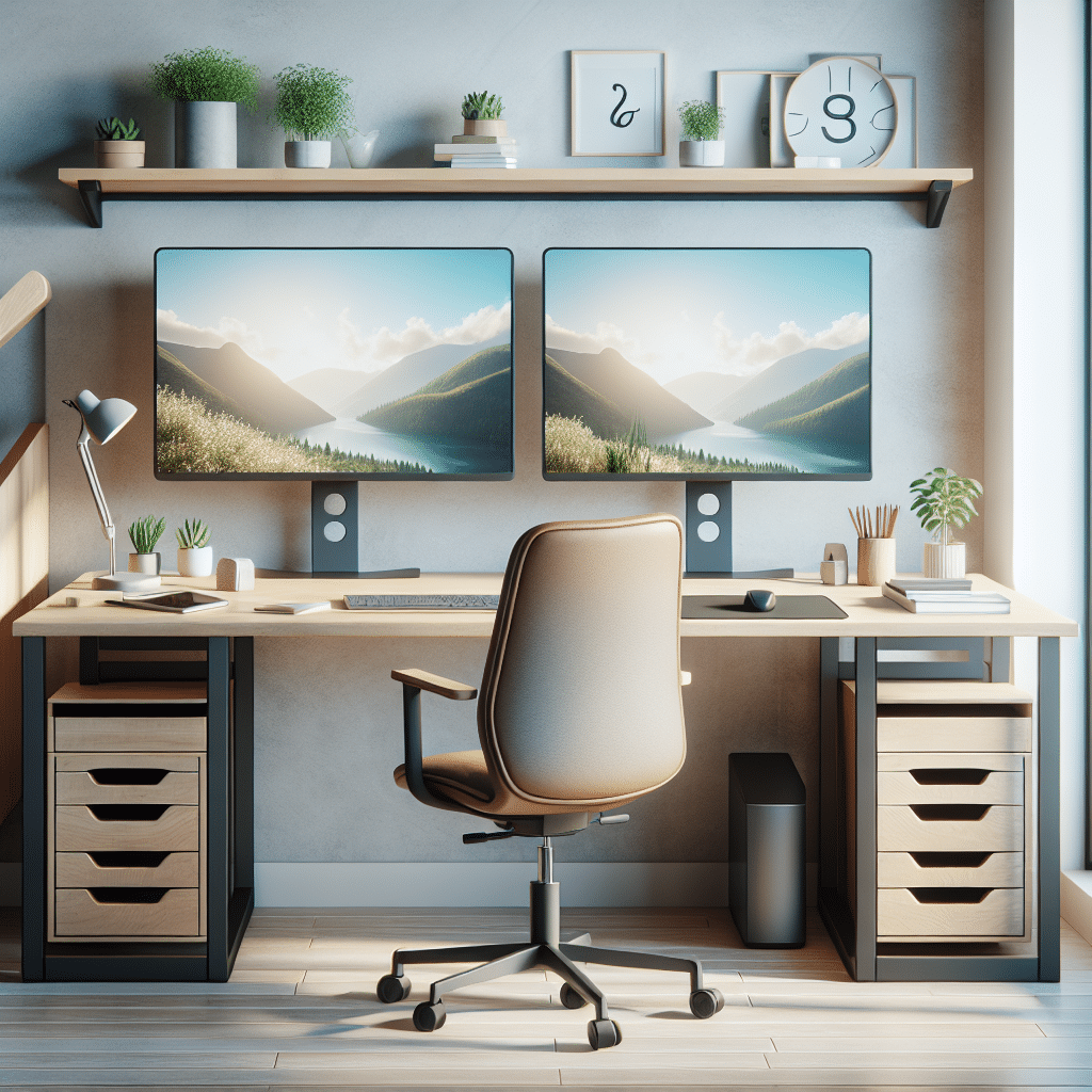 Setting up dual monitors ergonomically
