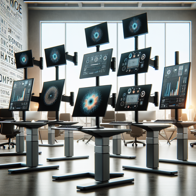 Monitor stands that ensure eye-level comfort while working