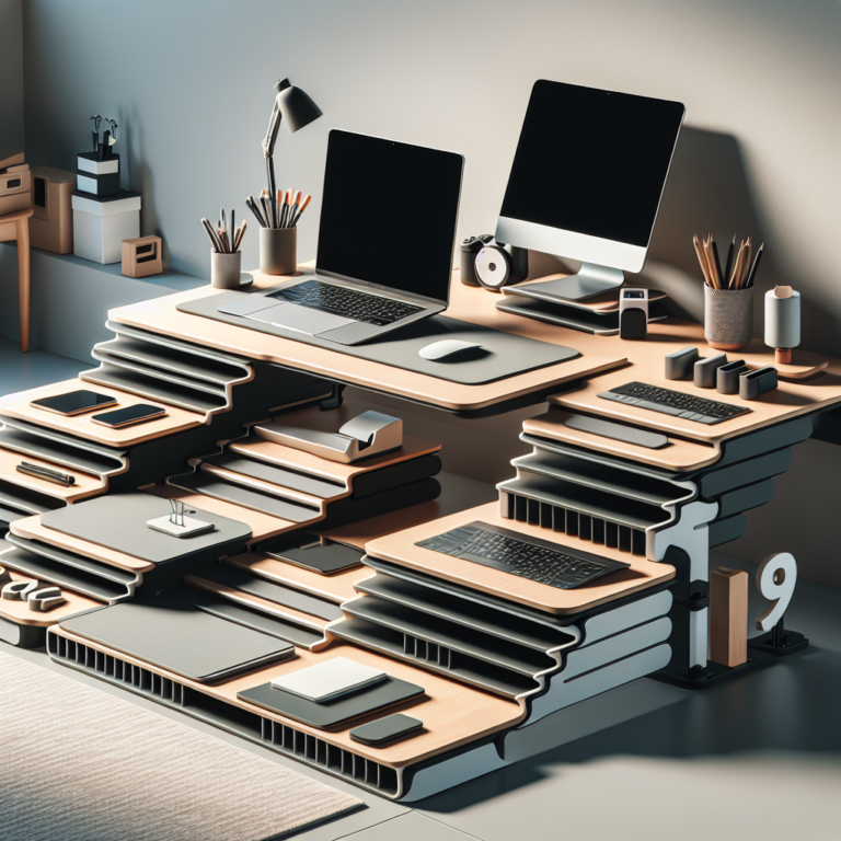 Innovative laptop risers and desk organizers for optimal setup